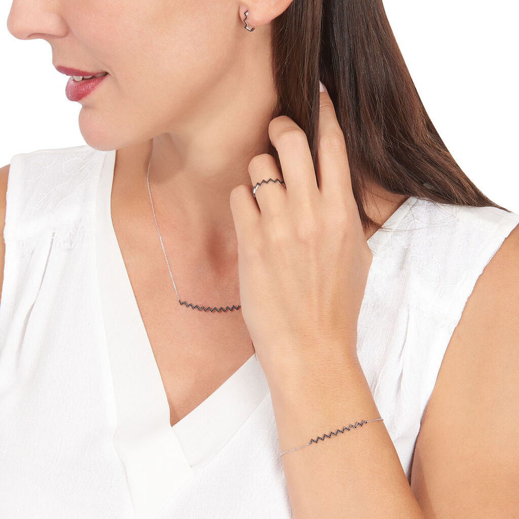 Bague Or Weiss Abby-gaelle Oxydes Noirs - Spannringe Damen | OROVIVO