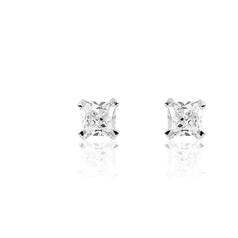 Damen Ohrstecker Silber 925 Zirkonia Viereck - Ohrstecker Damen | OROVIVO