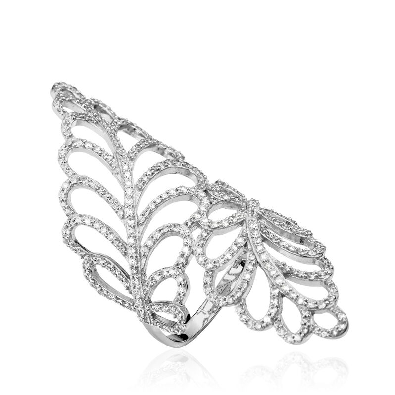Bague Prato Argent Blanc Oxyde De Zirconium - Spannringe Damen | OROVIVO