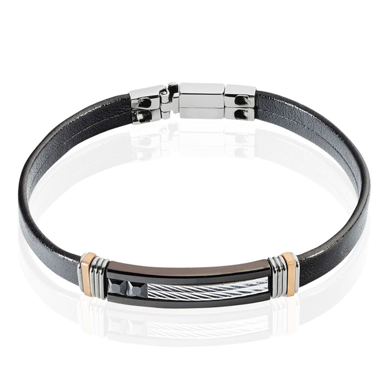 Bracelet Ben Acier Blanc Pierre De Synthese - Spannringe Herren | OROVIVO