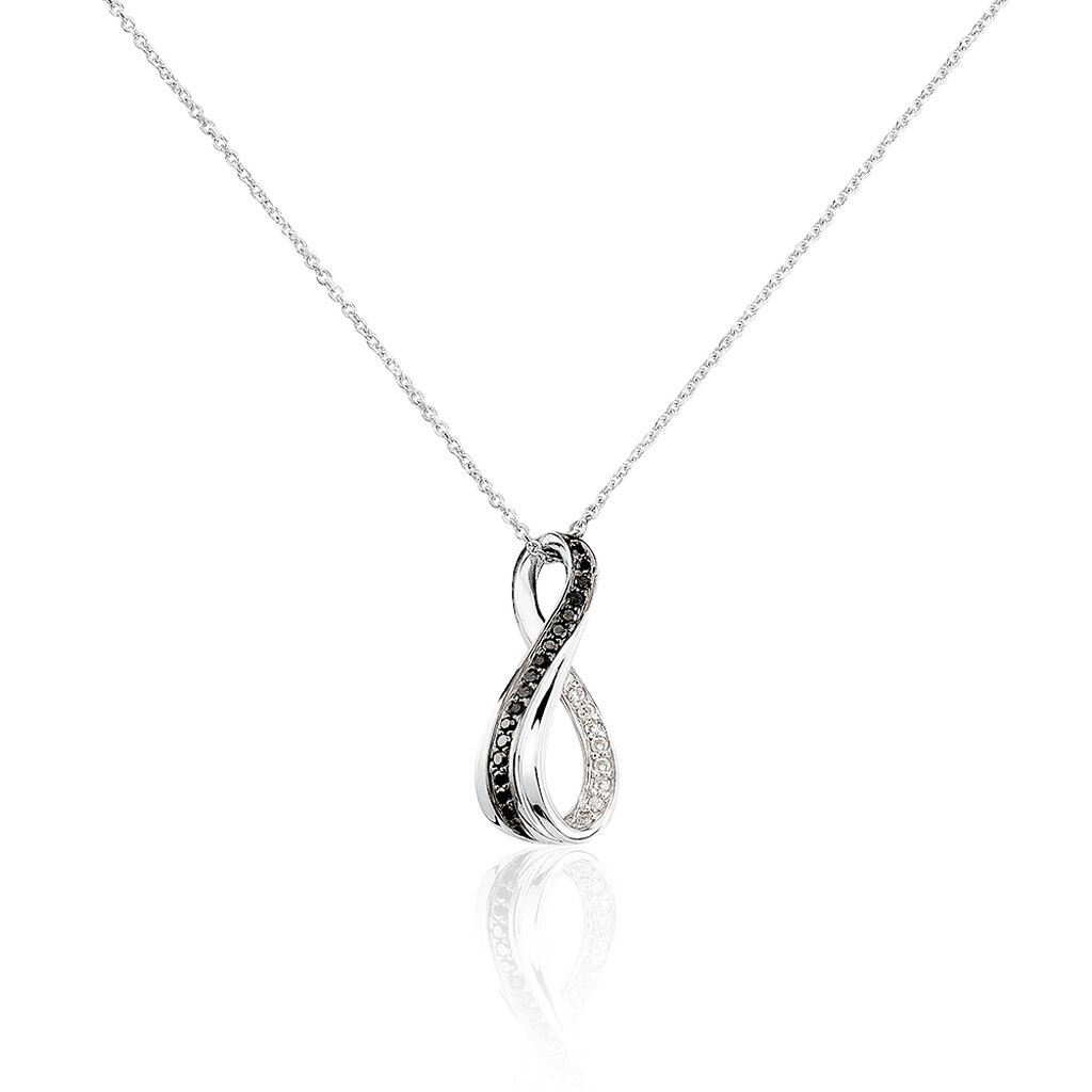 Collier Cyra Or Blanc Diamant - Spannringe Damen | OROVIVO
