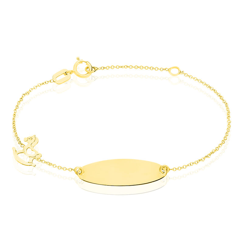 Bracelet Identité Helee Cheval Or Jaune - Spannringe Kinder | OROVIVO