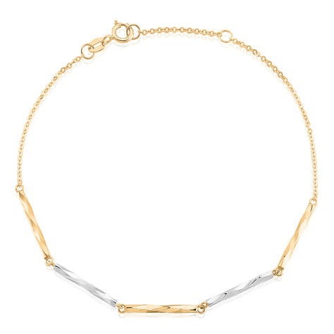 Jutui 2 Damen Armband Gold Bicolor Gelb/Silber 585 (14 Karat) - Armb&auml;nder Damen | OROVIVO