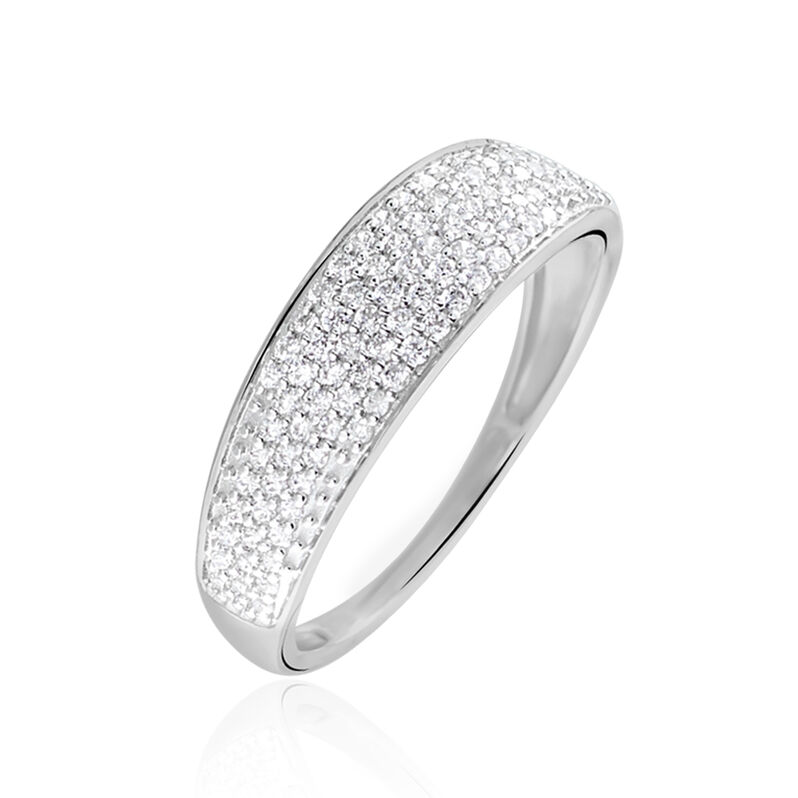 Bague Hassima Or Blanc Oxyde De Zirconium - Spannringe Damen | OROVIVO