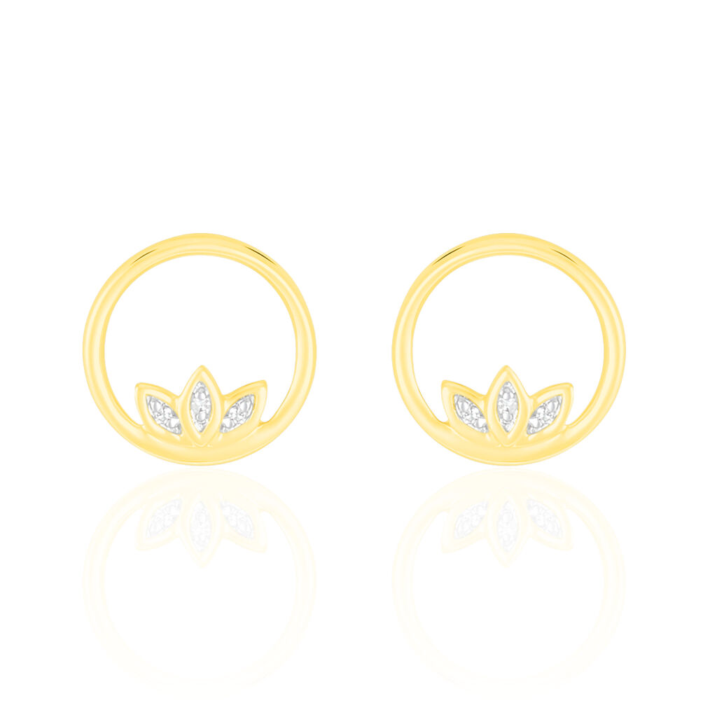 Boucles D'oreilles Helia Or Jaune Cercle - Spannringe Damen | OROVIVO
