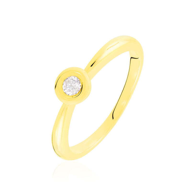 Damen Ring Gold 375 Diamant 0,1ct Paris  - Verlobungsringe Damen | OROVIVO