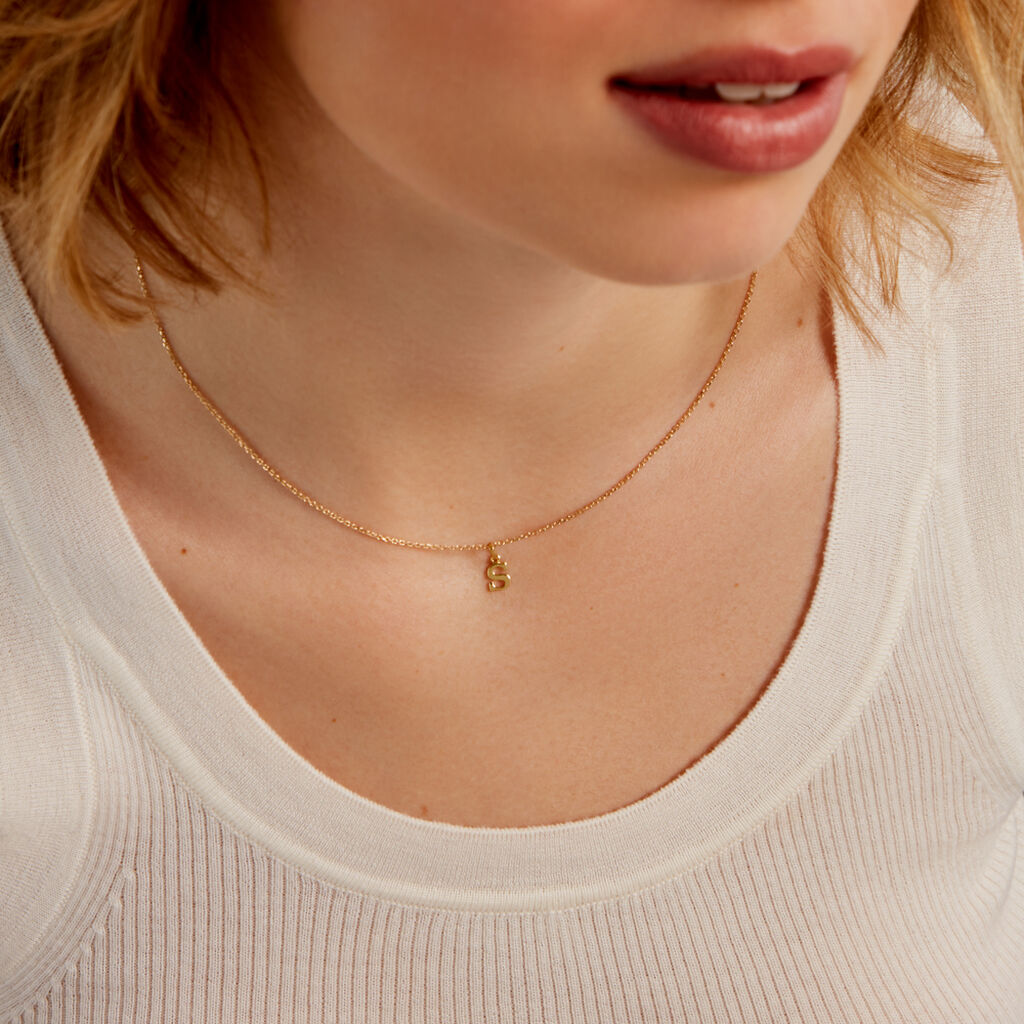 ALPHABET Unisex Anh&auml;nger Gold 375 (9 Karat) Buchstabe S