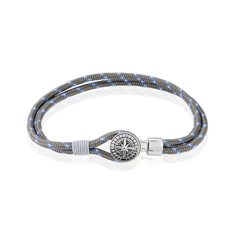 Herrenarmband Edelstahl Kompass Grau - Armbänder mit Anhänger Herren | OROVIVO
