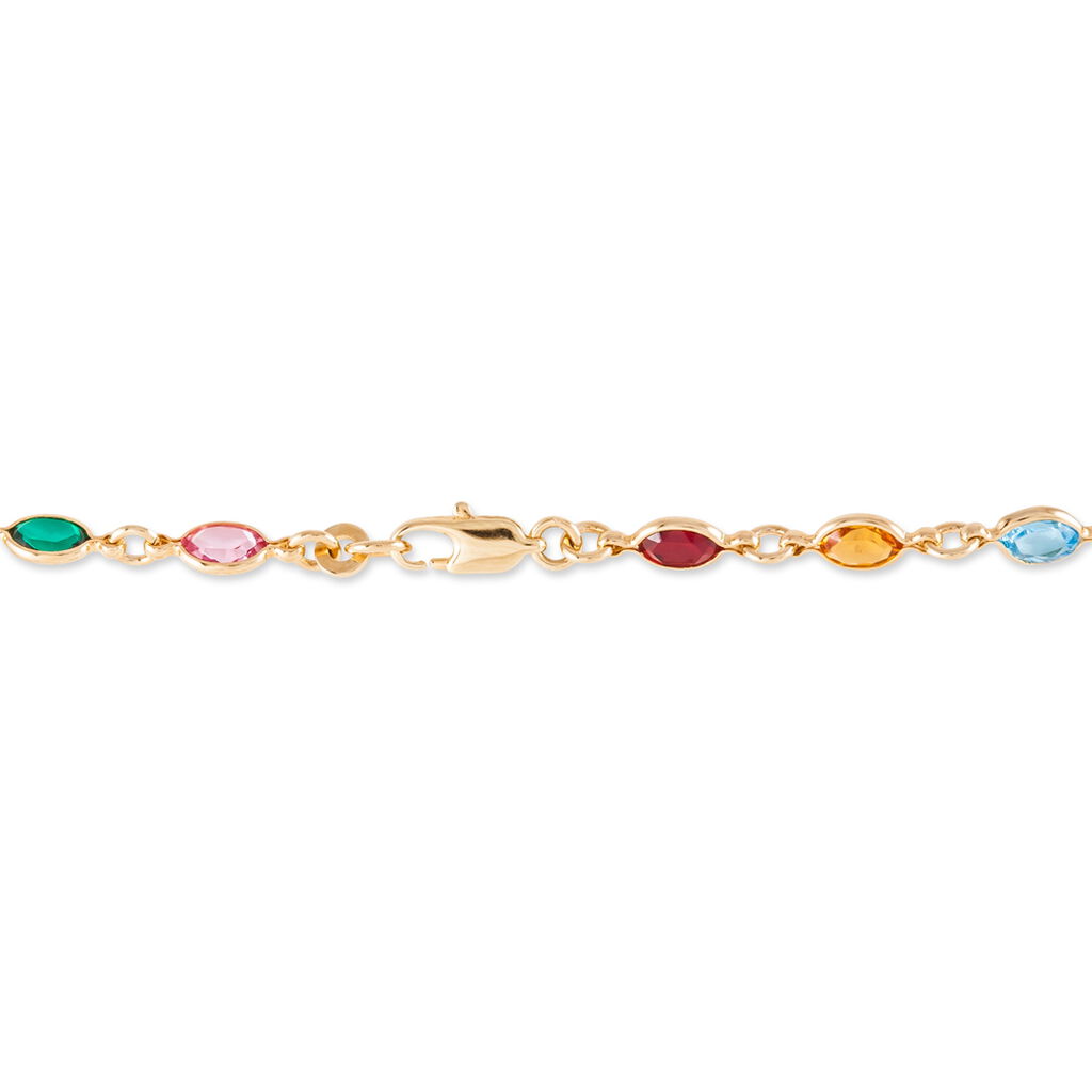 ILVAAE 1 Damen Armband Vergoldet 750 Kristall Multicolour