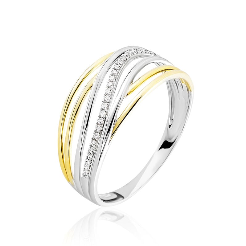 Bague Paige Or Bicolore Diamant - Spannringe Damen | OROVIVO