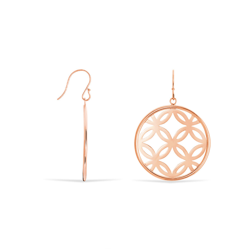 Boucles D'oreilles Acier Rose Lise - Spannringe Damen | OROVIVO