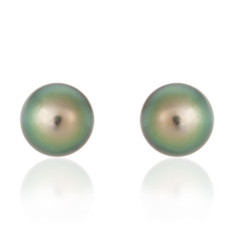 Boucles D'oreilles Puces Ersilie Or Jaune Perle De Culture De Tahiti - Spannringe Damen | OROVIVO