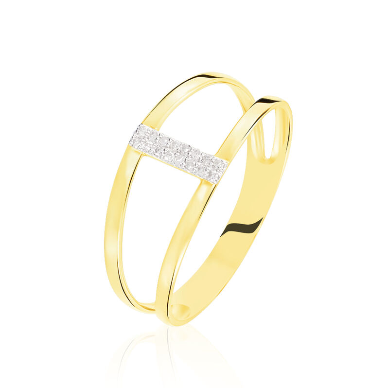 Bague Or Jaune Lucie Diamants - Spannringe Damen | OROVIVO