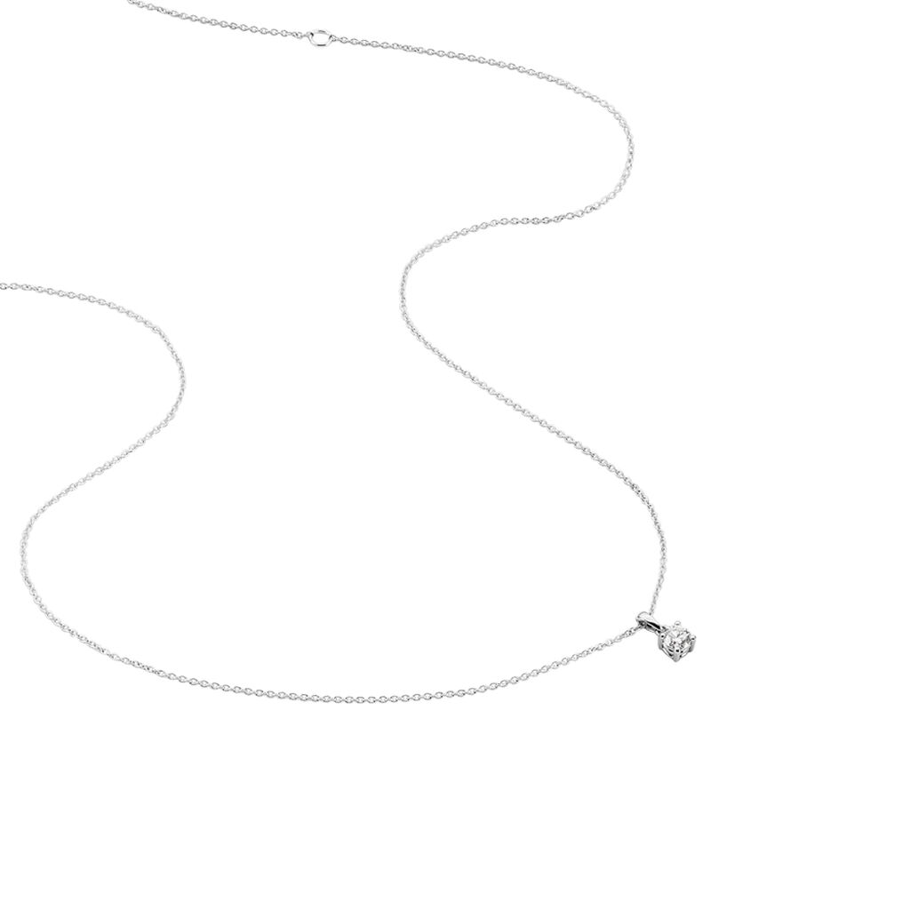 Collier Alexandra Or Blanc Diamant - Spannringe Damen | OROVIVO