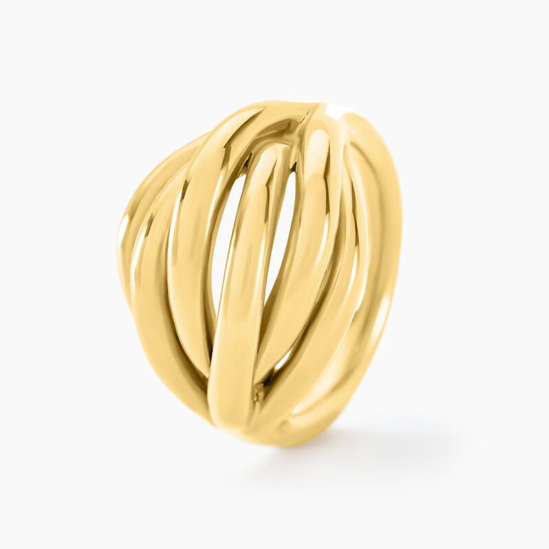Bague Riga Acier Jaune - Spannringe Damen | OROVIVO