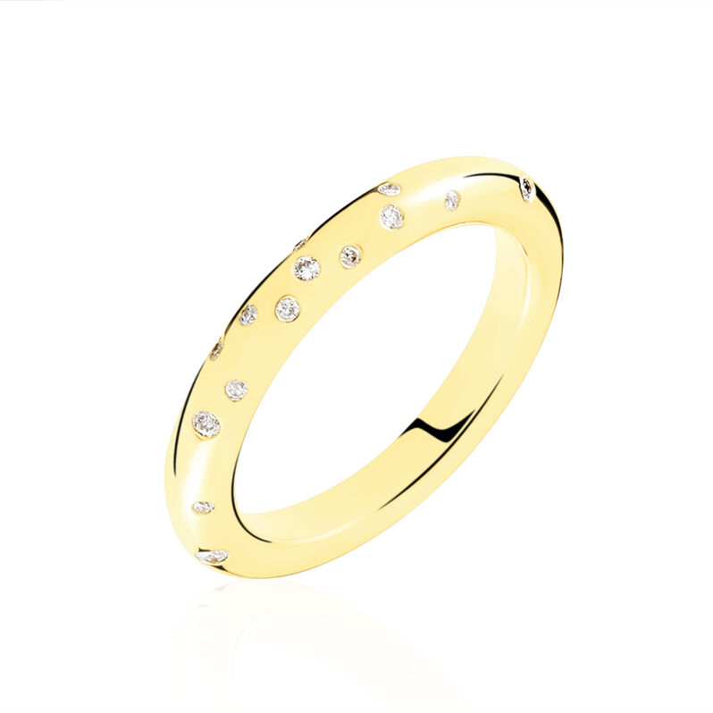 Damen Ring Gold 375 Diamant 0,16ct Delia Ov  - Ringe mit Stein Damen | OROVIVO
