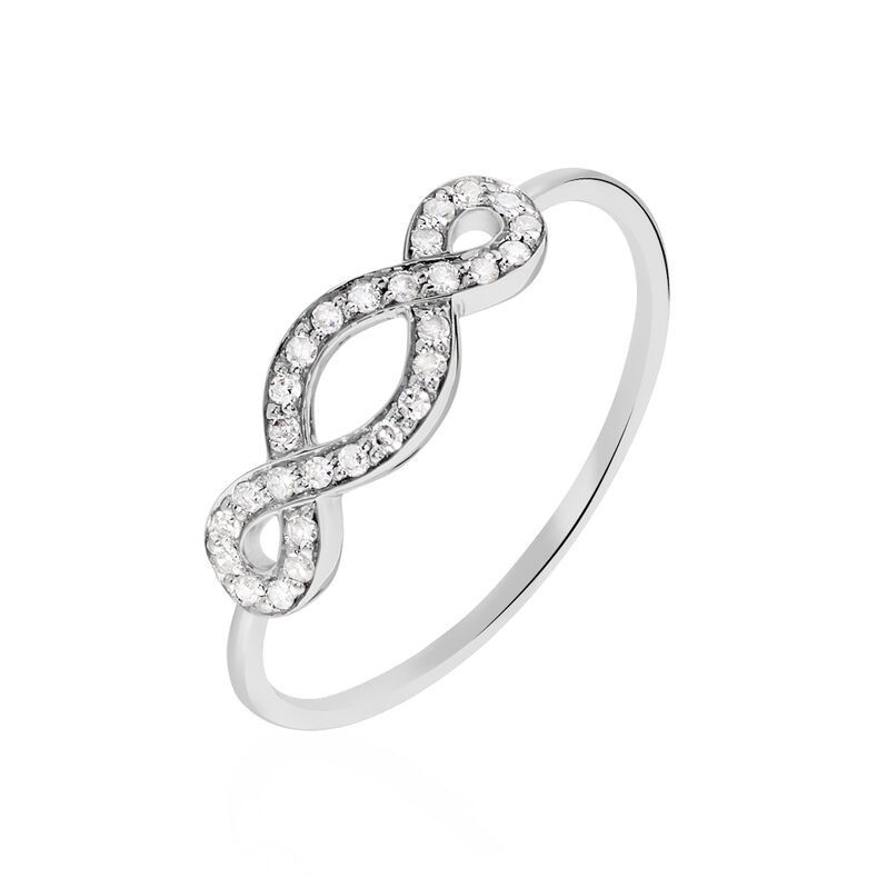 Bague Or Blanc Diamant - Spannringe Damen | OROVIVO