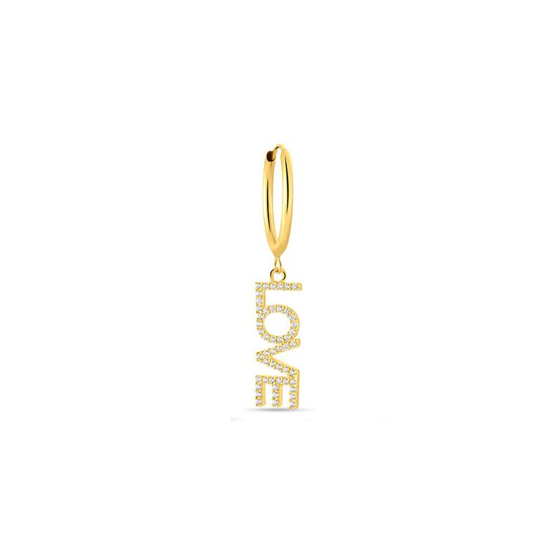 Mono Orecchino A Cerchio Toujours Oro Giallo Cubic Zirconia - Spannringe Damen | OROVIVO