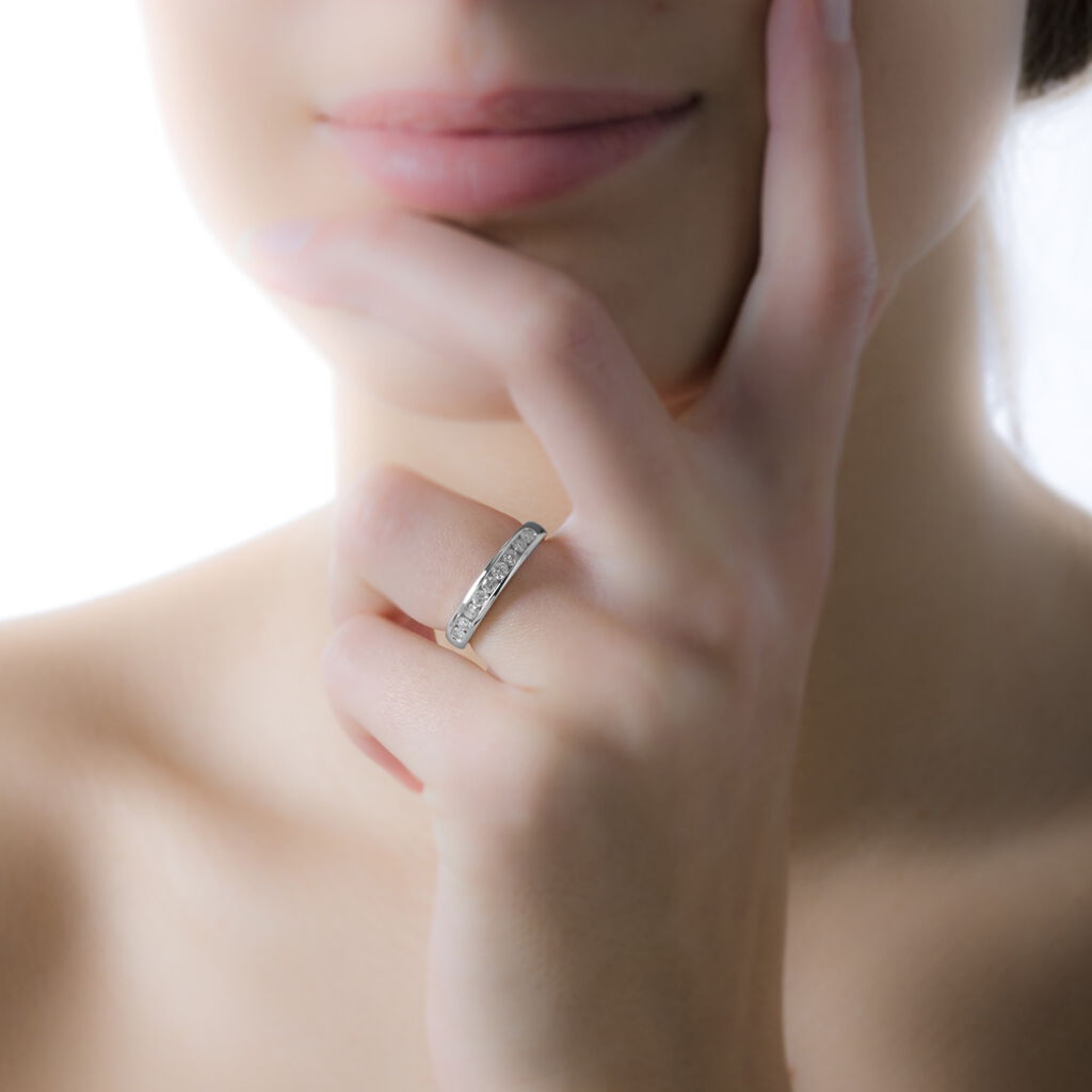 Alliance Giulia Or Blanc Diamant - Spannringe Damen | OROVIVO