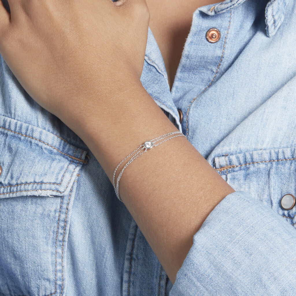 Bracelet Célia Argent Rhodie - Spannringe Damen | OROVIVO