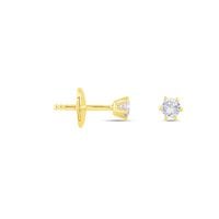 Sonate Damen Ohrstecker Gold 750 (18 Karat) Synthetischer Diamant Weiß 0,31 ct