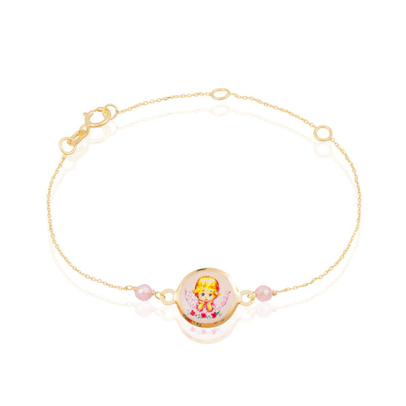 Bracelet Rose-mayae Or Jaune Oxyde De Zirconium - Spannringe Kinder | OROVIVO