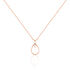 MARIE 2 Damen Collier Silber rosevergoldet 925 Zirkonia Wei&szlig; 0,060 ct Tropfen