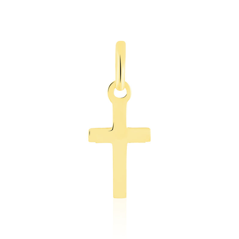 ALYSSA KREUZ 2 Unisex Anh&auml;nger Gold 375 (9 Karat) Religi&ouml;ses Kreuz - Schmuckanh&auml;nger Unisex | OROVIVO