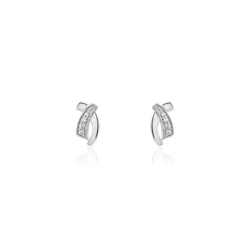 Damen Ohrstecker Silber 925 Zirkonia   - Ohrstecker Damen | OROVIVO