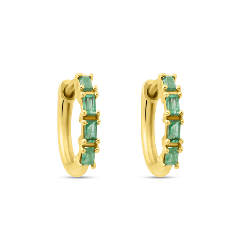 Orecchini A Cerchio Charlotte Oro Giallo Smeraldo - Spannringe Damen | OROVIVO