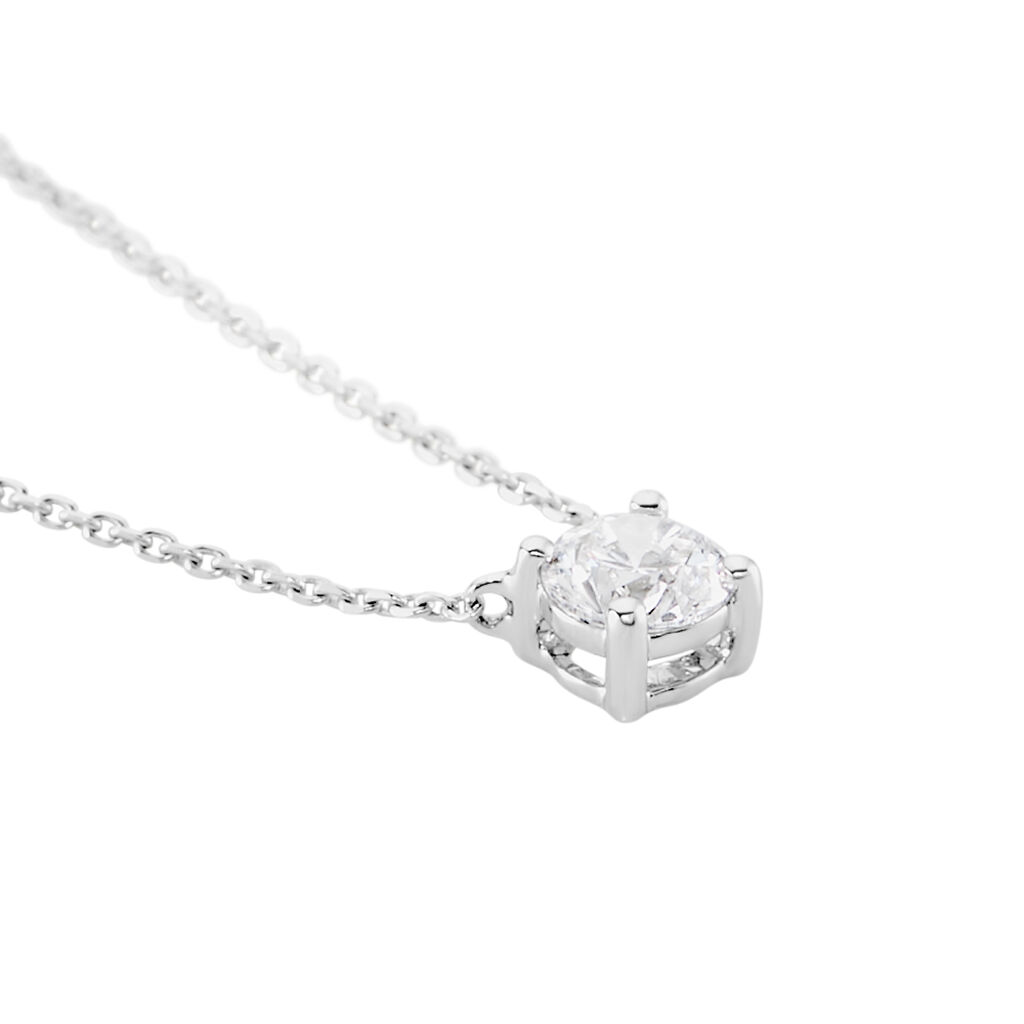 Symphonie Damen Collier Weißgold 750 (18 Karat) Synthetischer Diamant Weiß 0,36 ct - Halsketten Damen | OROVIVO