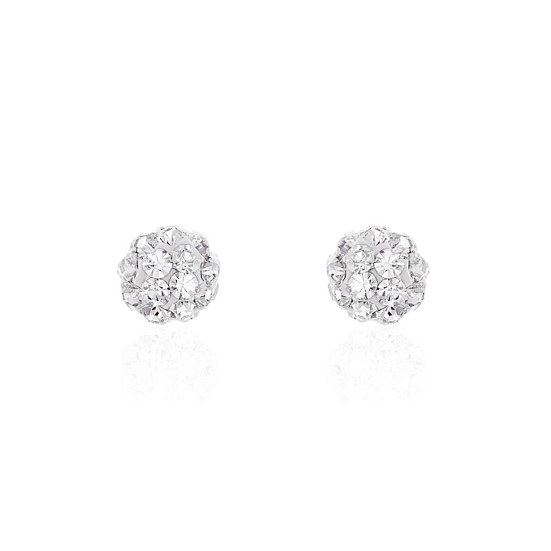 Damen Ohrstecker Gold 375 Kristalle 4mm - Ohrstecker Damen | OROVIVO
