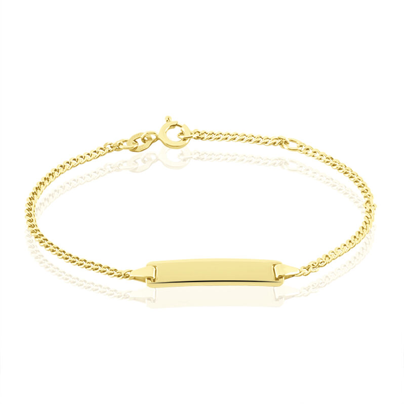 PANZER ID Kinder ID Armband Gold 375 (9 Karat) Rechteckig B 2,1 mm - Armb&auml;nder mit Gravur Kinder | OROVIVO