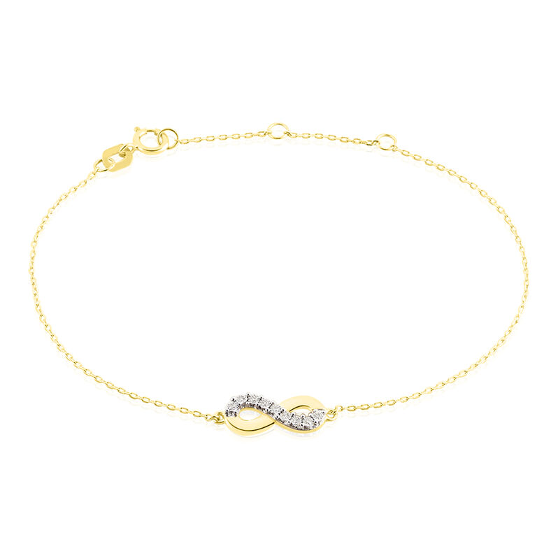Bracelet Or Jaune Chlothilde Infini Diamant - Spannringe Damen | OROVIVO