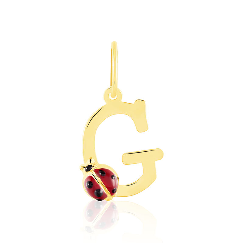 Pendentif Or Jaune Coccinelle Lettre G - Spannringe Kinder | OROVIVO
