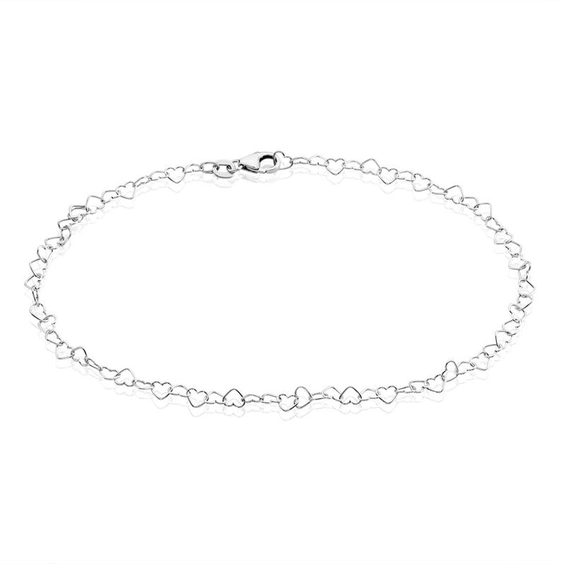 Damen Fu&szlig;kette Silber 925 Herz B 3,6 mm - F&uuml;r Mutter Damen | OROVIVO