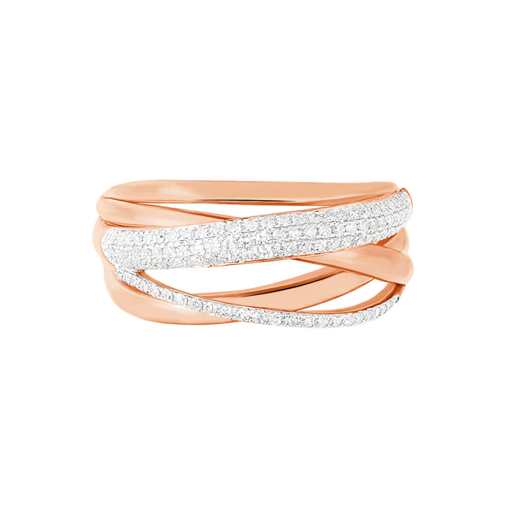 Bague Elodea Or Rose Diamant - Spannringe Damen | OROVIVO