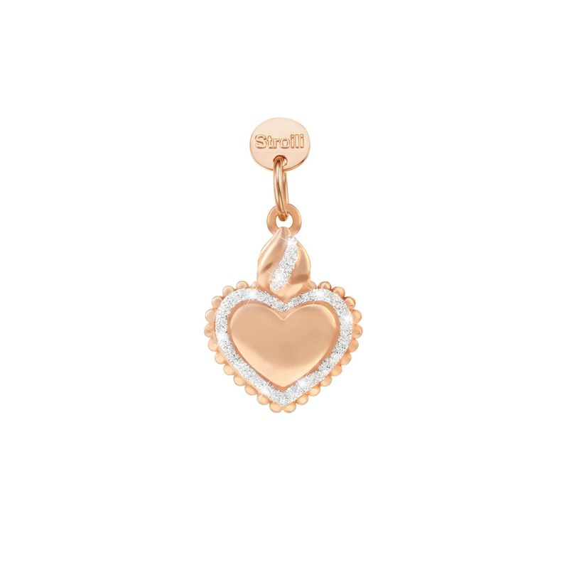 Charm in argento bicolore e glitter - Spannringe Damen | OROVIVO