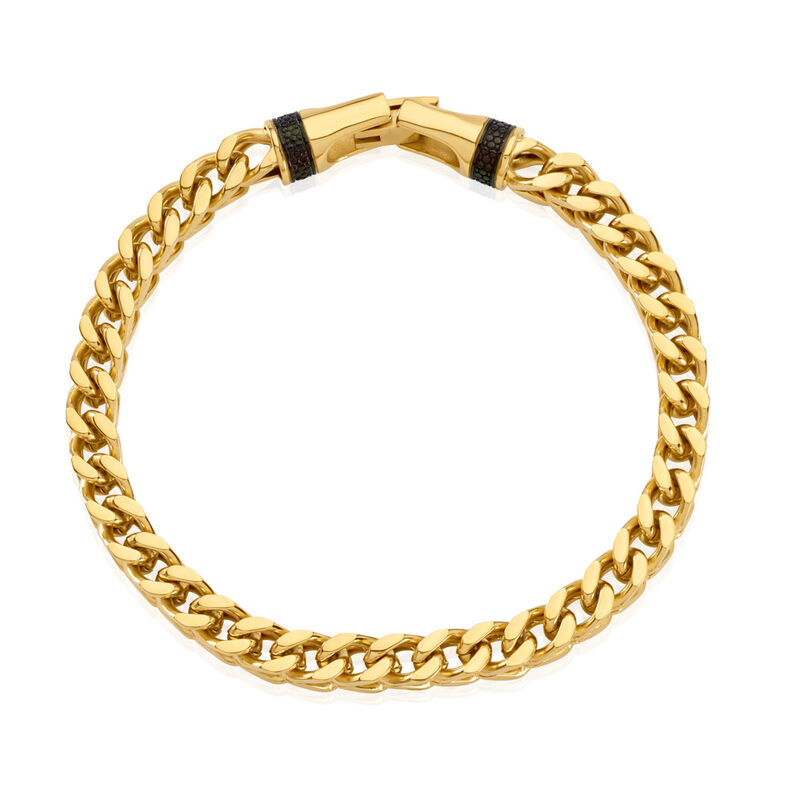 ASHER Herren Armkette Edelstahl Bicolor B 8 mm - Armketten Herren | OROVIVO