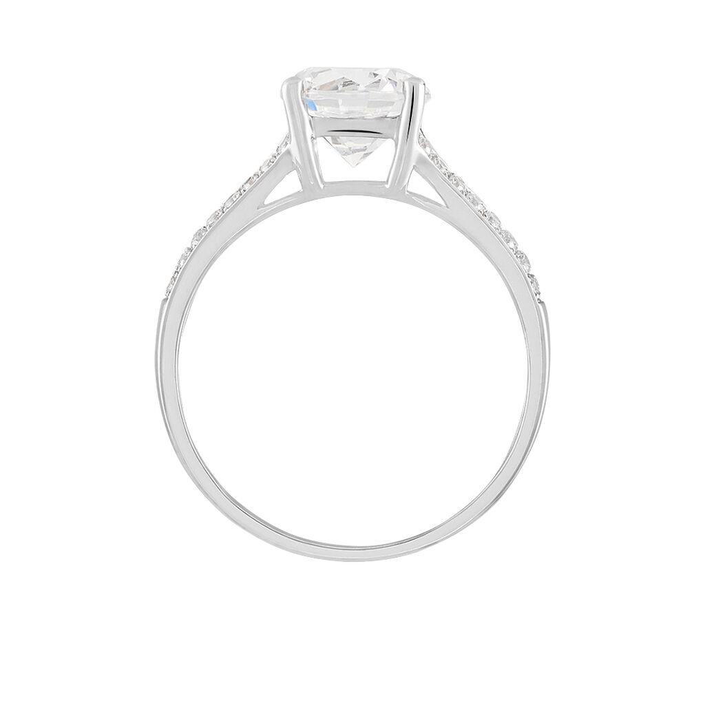 Solitaire Or Weiss Carolina Oxyde Accompagne - Spannringe Damen | OROVIVO