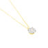SOLO Damen Collier Gold 750 (18 Karat) Diamant Wei&szlig; 0,120 ct Blume