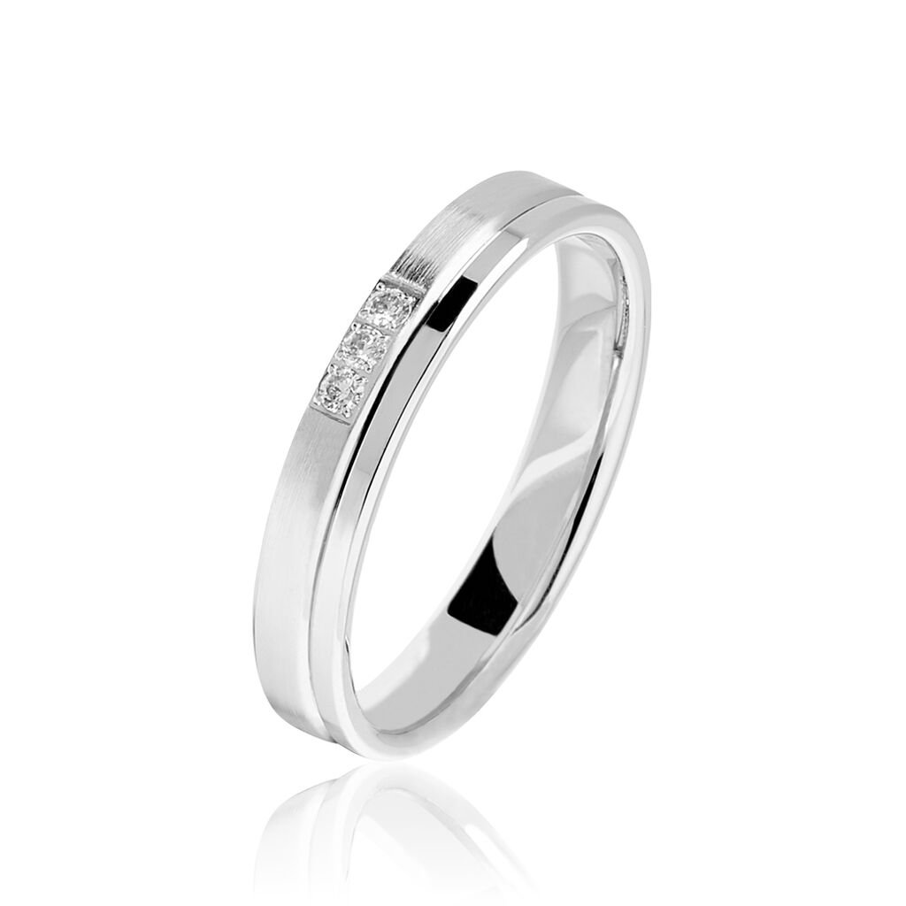 Alliance Velina Or Blanc Diamant - Spannringe Unisex | OROVIVO