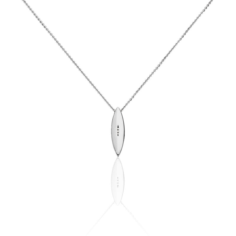 Damen Halskette Silber 925 Diamanten 0,009ct - Halsketten Damen | OROVIVO