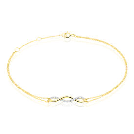 Damenarmband Gold 375 Diamant 0,06ct Welle - Armbänder Damen | OROVIVO