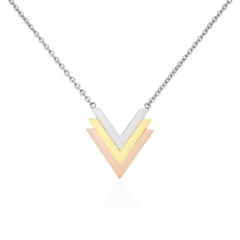 Collier Acier Tricolore Olivia - Spannringe Damen | OROVIVO