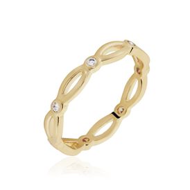 Damenring Messing Gold plattiert - Ringe mit Stein Damen | OROVIVO
