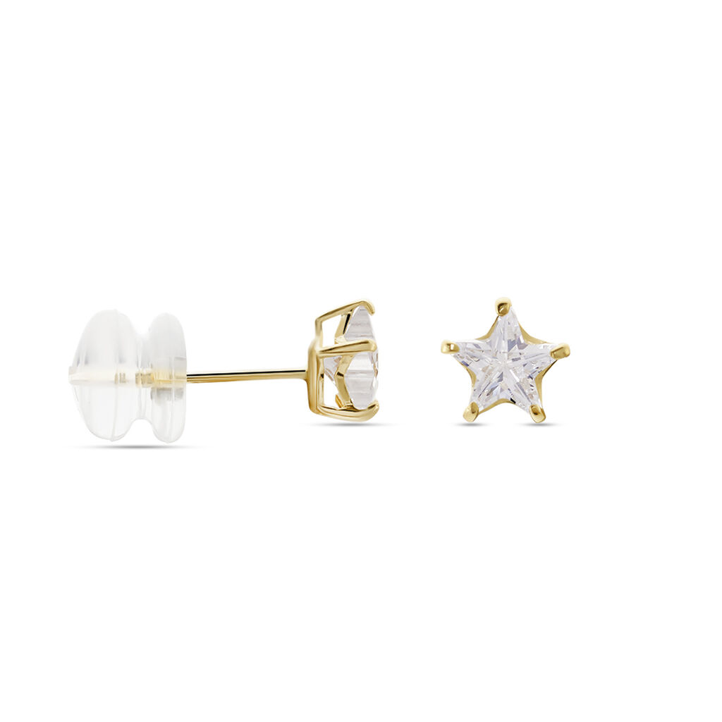 Damen Ohrstecker Gold 375 Zirkonia Stern  - Ohrstecker Damen | OROVIVO