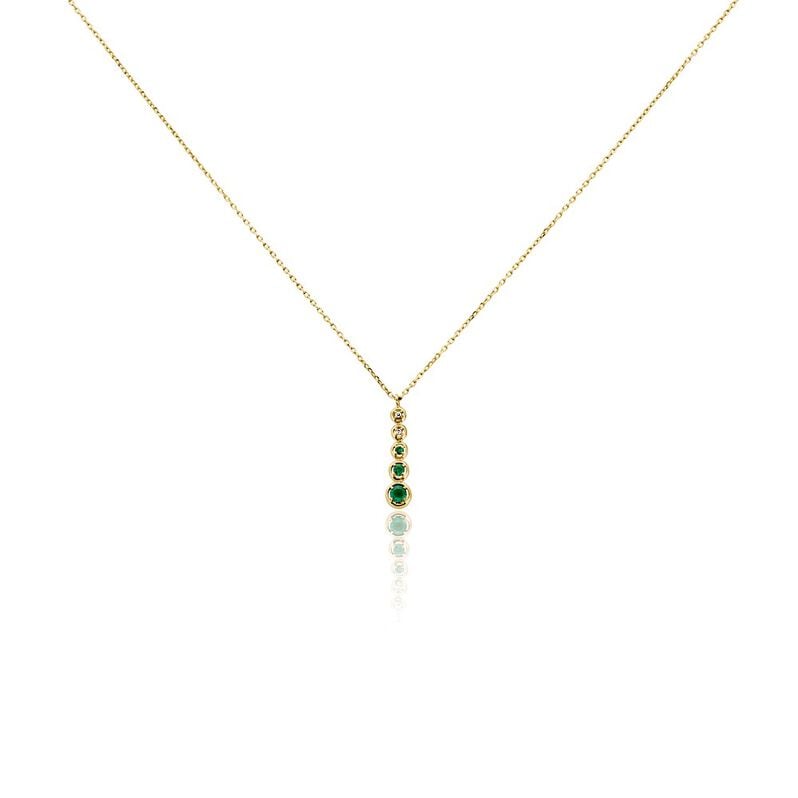 Collier Josephine Or Jaune Emeraude - Spannringe Damen | OROVIVO