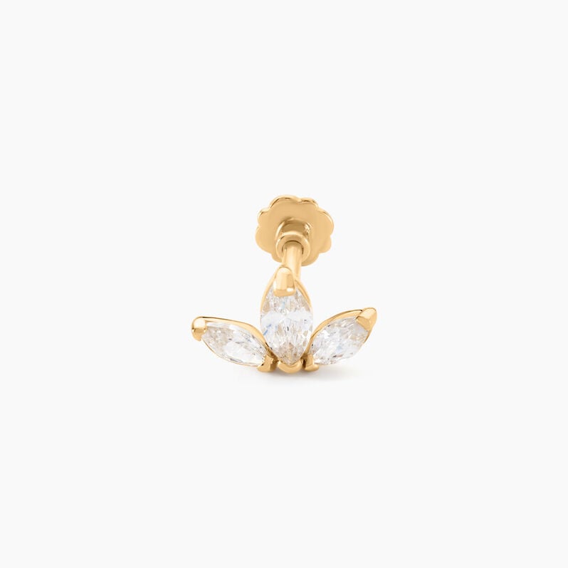 Piercing D'oreilles Asclepias Or Jaune - Schmuck mit Stein Damen | OROVIVO