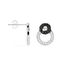 DIANA 50 Damen Ohrstecker Silber 925 Zirkonia Wei&szlig; Doppelkreis